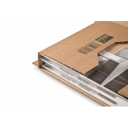 ColomPac cP020.12 flexible wickelverpackung en carton ondulé blanc 250 x 325 x 80 mm marron 