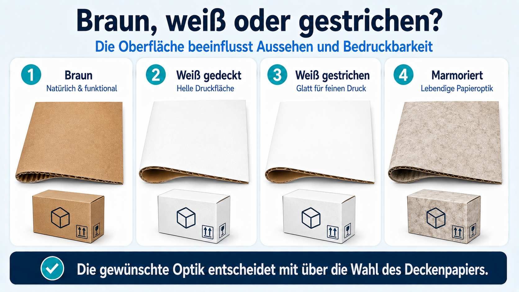 Braun, weiß oder gestrichen