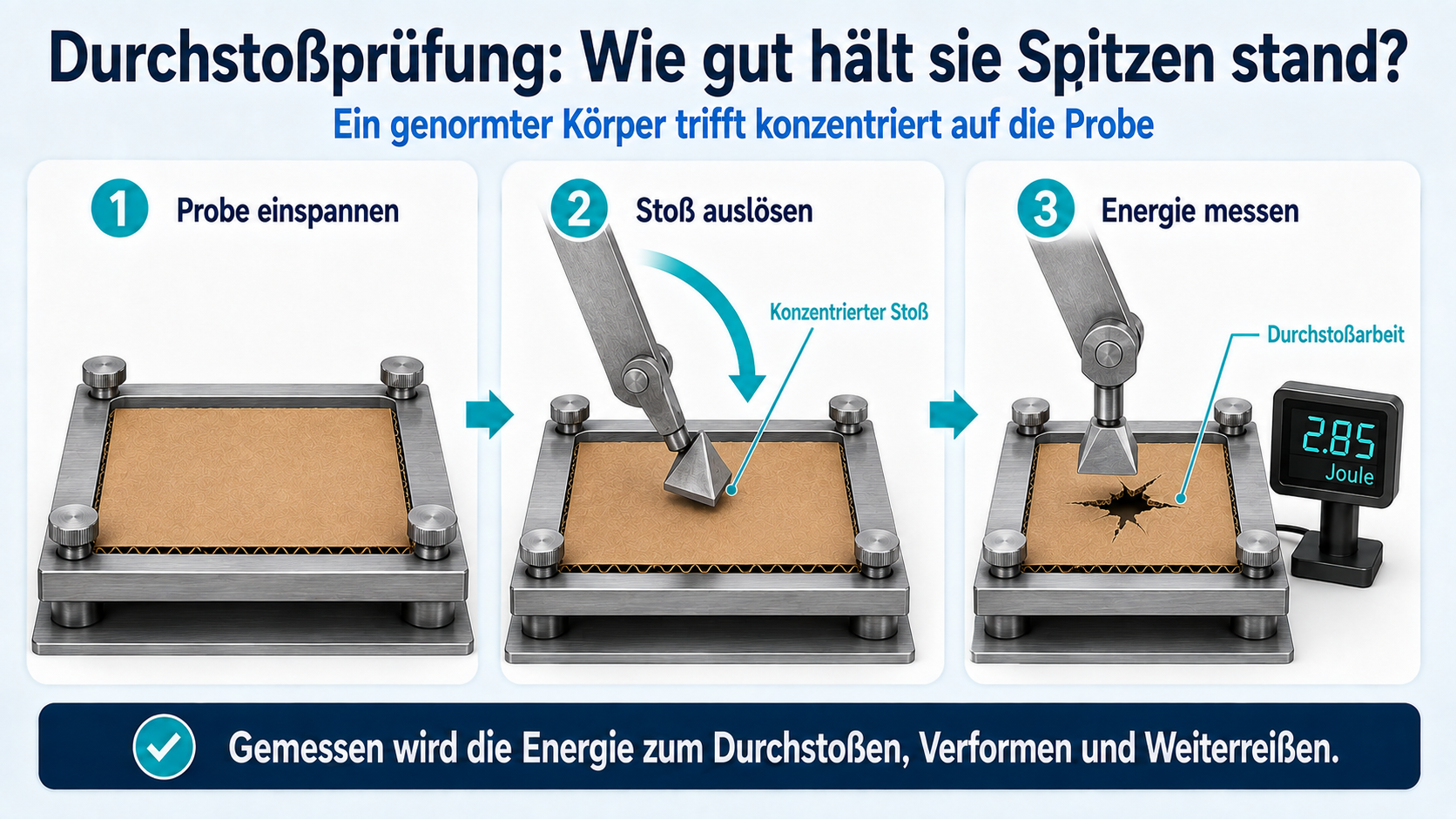 Durchstoßprüfung von Wellpappe erklärt