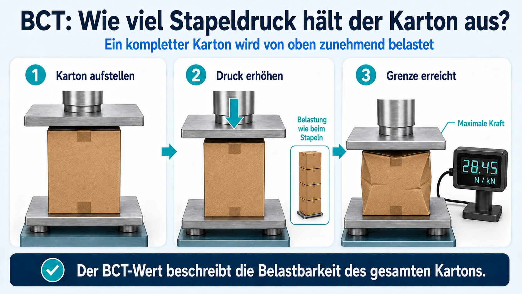 BCT-Wieviel der Karton aus